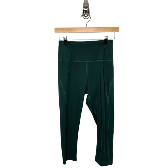 Girlfriend Collective | High Rise Compression Crop Legging Moss Small 19.5” - Picture 2 of 7
